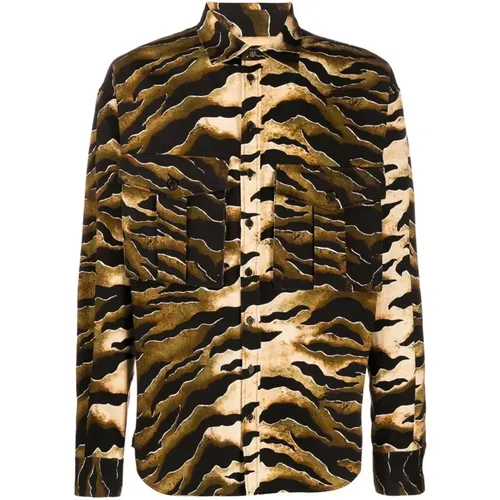 Tiger Denim Shirt , male, Sizes: M - Dsquared2 - Modalova