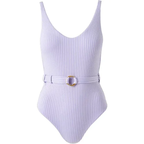 Lavender Ribbed Swimsuit , female, Sizes: 3XL - Melissa Odabash - Modalova