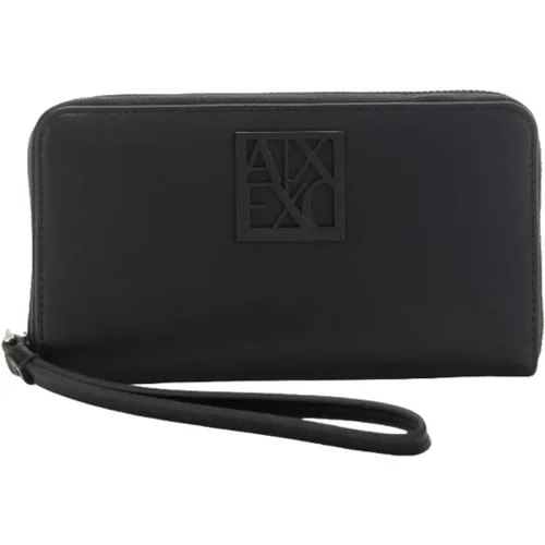 Elegant Leather Wallet , female, Sizes: ONE SIZE - Armani Exchange - Modalova