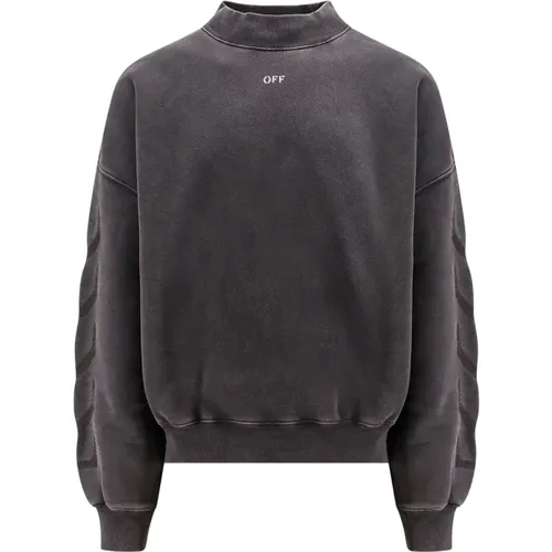 Grey Sweatshirt with S.Matthew Print , male, Sizes: XL, L, M, S - Off White - Modalova