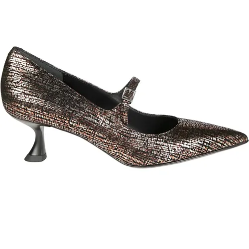 Metallic Mary Jane Pumps - Sergio Levantesi - Modalova