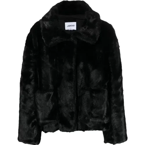 Faux Fur Jacket - , female, Sizes: S, XS, M - Jakke - Modalova