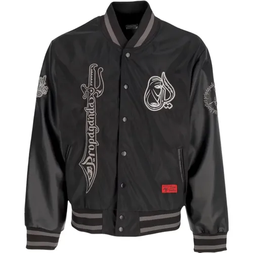 Commando Varsity Schwarze College Jacke , Herren, Größe: S - Propaganda - Modalova