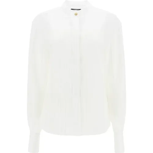 Klassische Weiße Button-Up Bluse - Balmain - Modalova