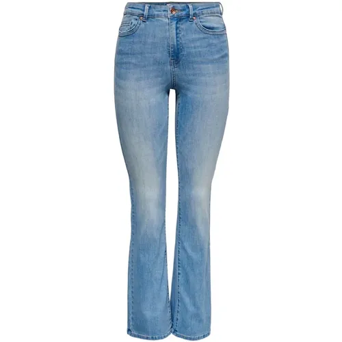 High Waist Flare Jeans - Hellblau - Only - Modalova