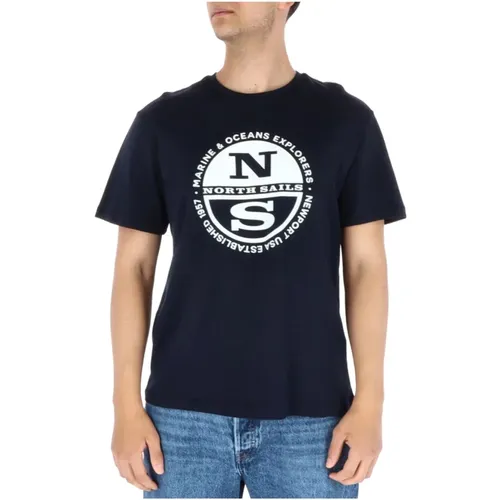 Printed Mens T-Shirt , male, Sizes: 2XL, M, XL, L, S - North Sails - Modalova