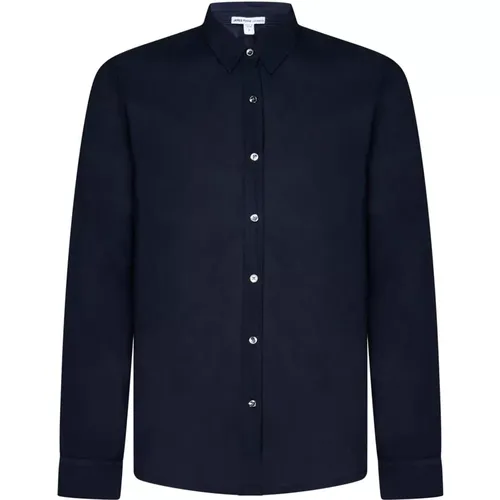 Blaues Baumwollhemd im klassischen Stil , Herren, Größe: XL - James Perse - Modalova