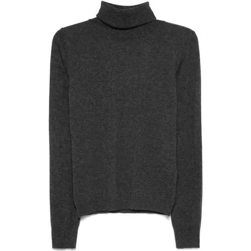 Grey Knit Turtleneck Sweater , female, Sizes: S - Ermanno Scervino - Modalova