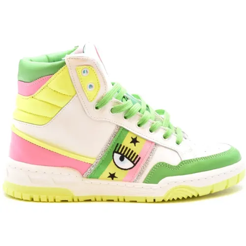 Bunte Leder High-Top Sneakers Aw22 - Chiara Ferragni Collection - Modalova