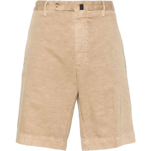 Cotton Linen Shorts with Pockets , male, Sizes: M, 2XL, 3XL, L, XL - Incotex - Modalova