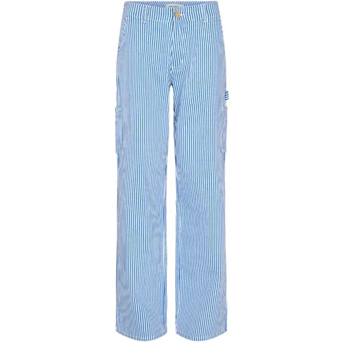 Blaue Straight Hose mit Cargo-inspirierten Taschen , Damen, Größe: XS - Sofie Schnoor - Modalova