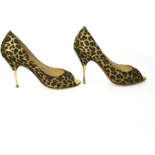 Pre-owned Fabric heels , female, Sizes: 3 UK - Christian Louboutin Pre-owned - Modalova