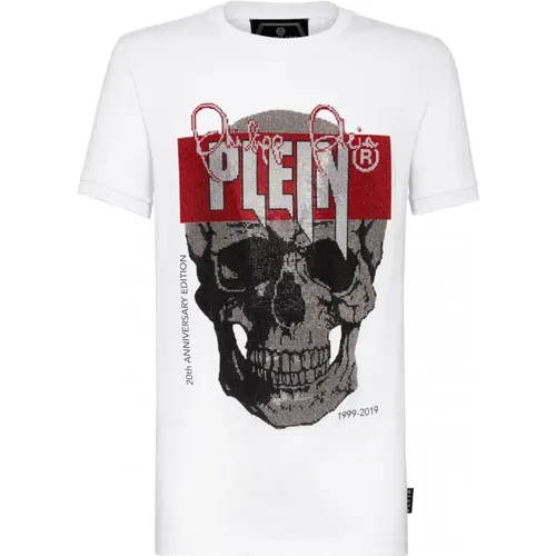 T-shirt Platinum Cut Round Neck , male, Sizes: M, XL, L, S, 2XL - Philipp Plein - Modalova