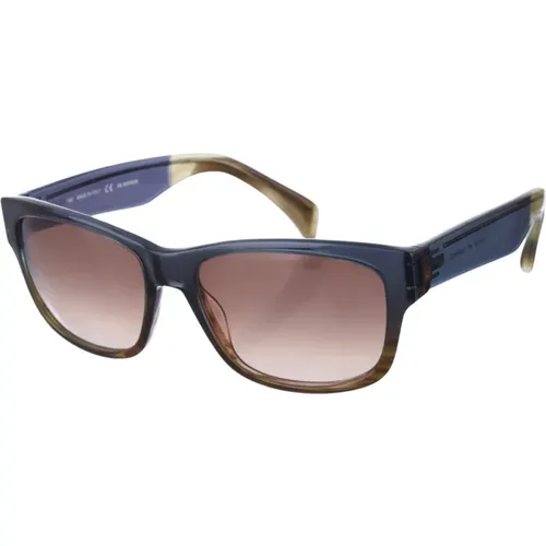 Oval Black Sunglasses with Acetate Temple , female, Sizes: ONE SIZE - Jil Sander - Modalova