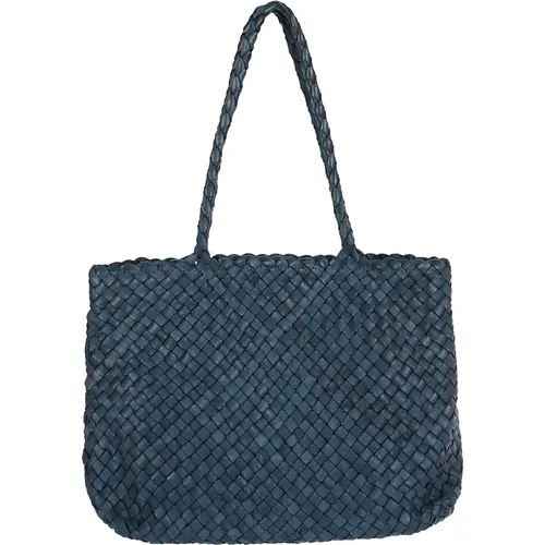 Leather Woven Shoulder Bag , female, Sizes: ONE SIZE - Dragon Diffusion - Modalova