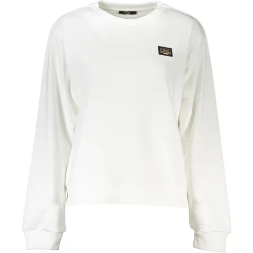 Schickes weißes gebürstetes gemütliches Sweatshirt - Cavalli Class - Modalova