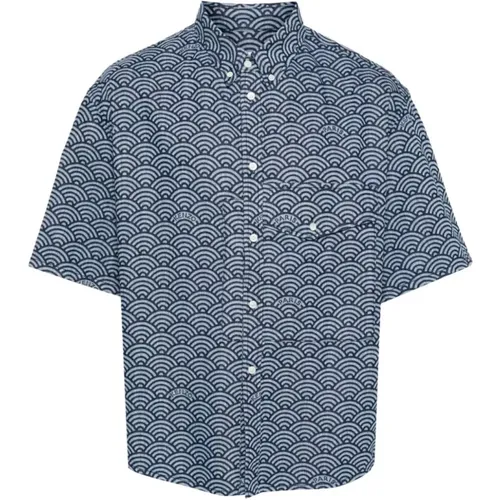 Blue Classic Collar Shirt , male, Sizes: M, XL, L, S - Kenzo - Modalova