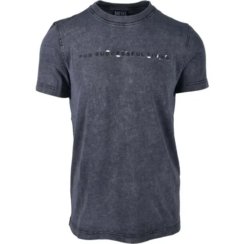 Baumwoll T-shirt , Herren, Größe: L - Diesel - Modalova