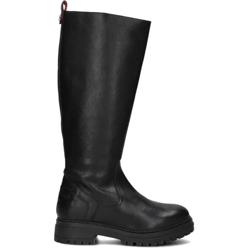 Schwarze Lederstiefel Lauren , Damen, Größe: 37 EU - Haboob - Modalova