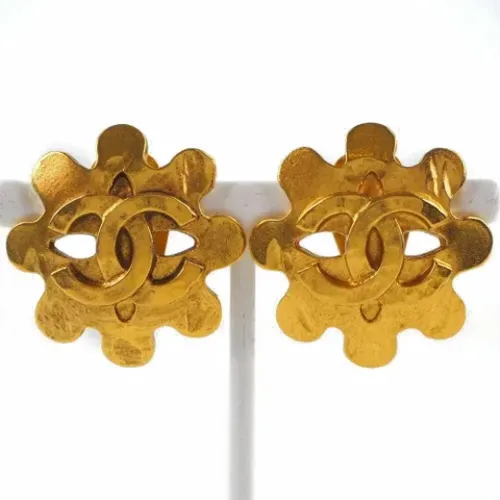 Pre-owned Gold gold Chanel earrings , female, Sizes: ONE SIZE - Chanel Vintage - Modalova