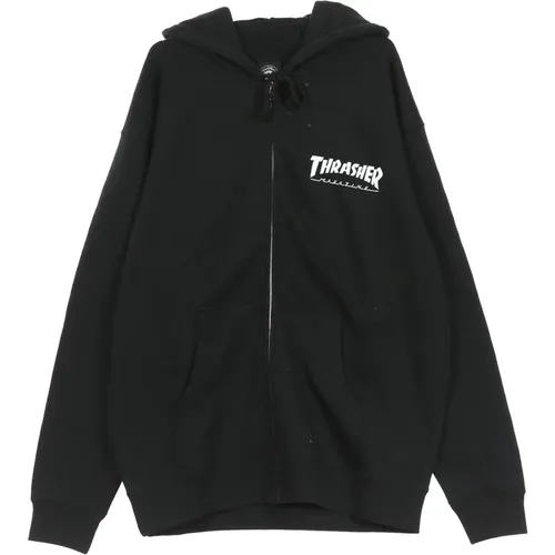 Logo Zip Hoodie Sweatshirt /White , male, Sizes: L - Thrasher - Modalova