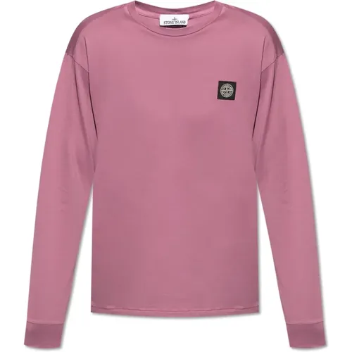 T-Shirt mit Logo-Patch , Herren, Größe: M - Stone Island - Modalova