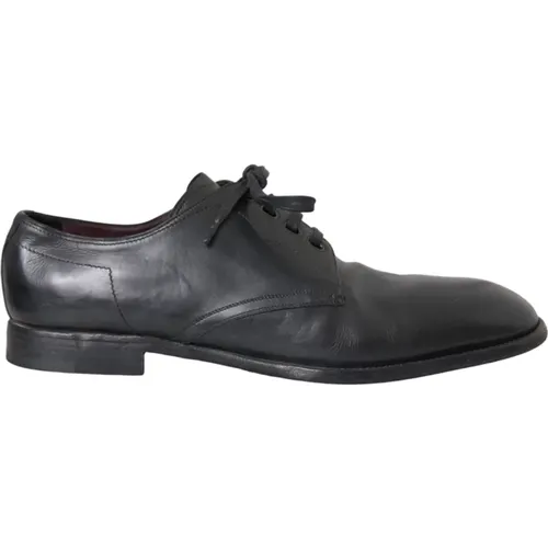 Leather Derby Dress Shoes , male, Sizes: 10 UK - Dolce & Gabbana - Modalova