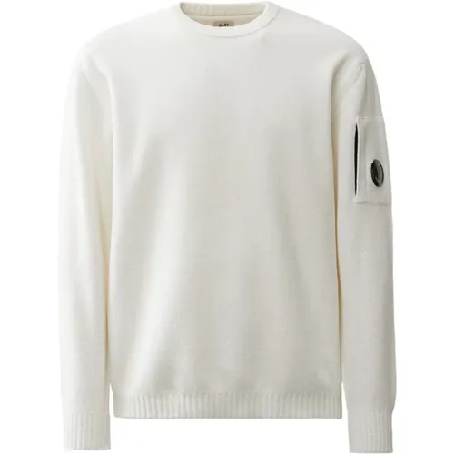 Weißer Herren Pullover , Herren, Größe: L - C.P. Company - Modalova