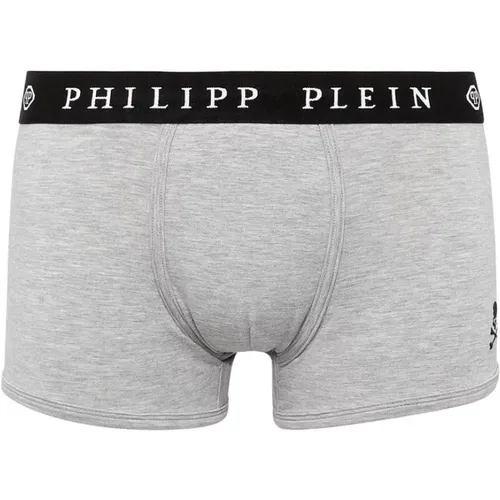 Elastische Boxershorts - Grau , Herren, Größe: 2XL - Philipp Plein - Modalova