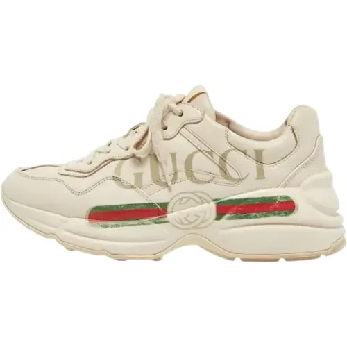 Pre-owned Leather sneakers , female, Sizes: 4 1/2 UK - Gucci Vintage - Modalova