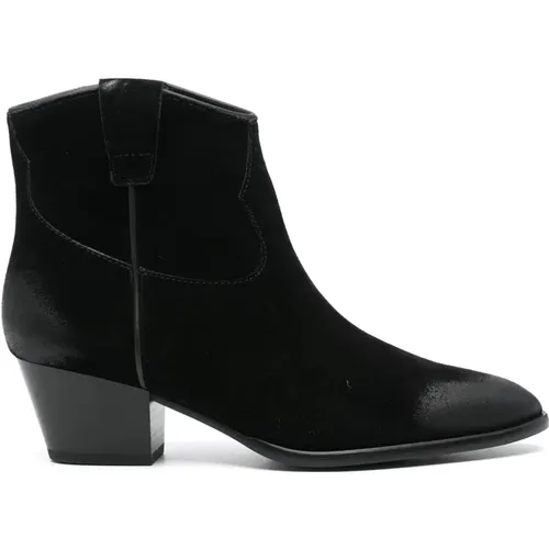 Suede Side Zip Boots , female, Sizes: 4 UK, 3 UK - Ash - Modalova