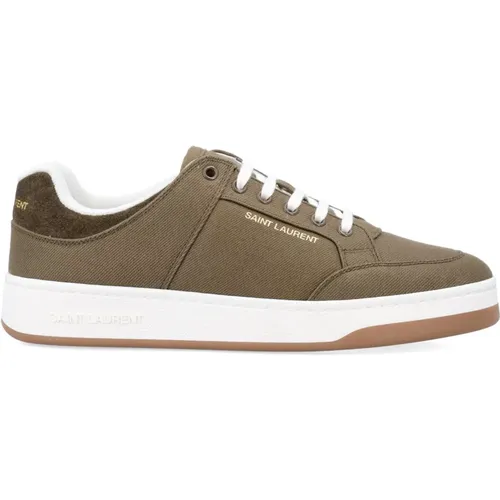 Military Canvas Sneakers Sl61 , male, Sizes: 9 UK, 6 UK, 10 UK, 7 UK - Saint Laurent - Modalova