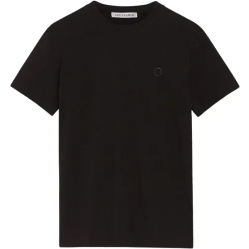 Greyhound Embroidery Cotton Stretch T-Shirt , male, Sizes: 2XL - Trussardi - Modalova