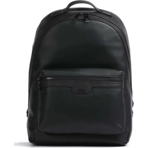 Jareth Backpack with Front Zip Pocket , male, Sizes: ONE SIZE - Hugo Boss - Modalova