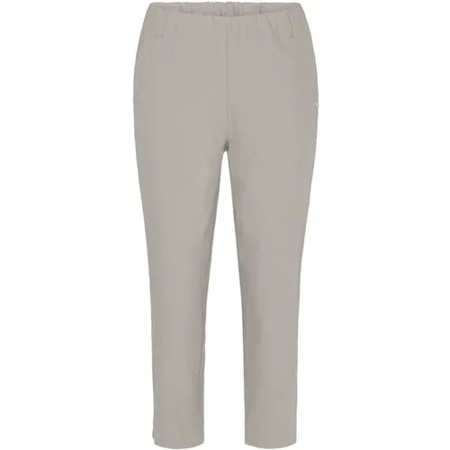 Slim Capri Trousers Grey Sand , female, Sizes: 3XL, XS, 2XL, XL, M, L, 4XL, S - LauRie - Modalova