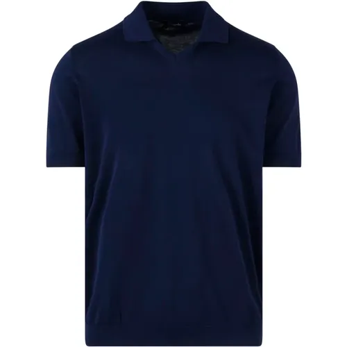 Buttonless Cotton Polo Shirt , male, Sizes: 5XL, L, 2XL, XL, 3XL - Drumohr - Modalova