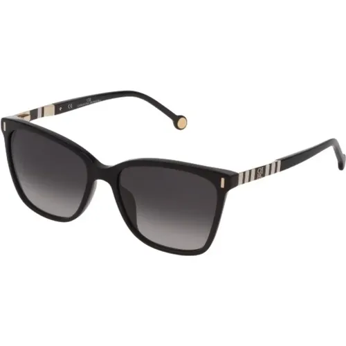 Schwarze Acetat Sonnenbrille für Frauen - Carolina Herrera - Modalova