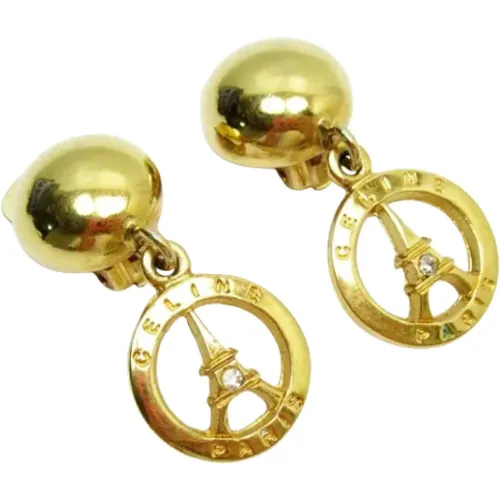 Pre-owned Metal earrings , female, Sizes: ONE SIZE - Celine Vintage - Modalova