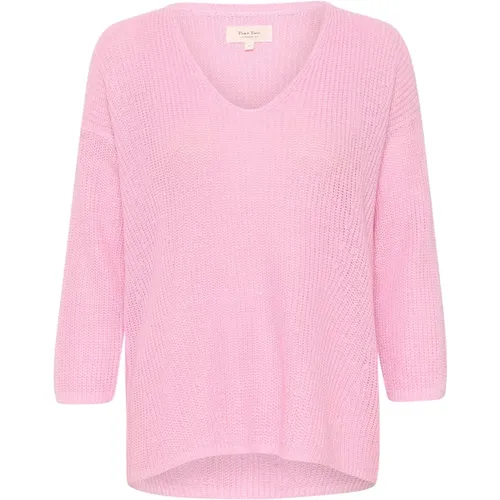 Smart Knit with ¾ Sleeves and V-Neck , female, Sizes: 2XL - Part Two - Modalova