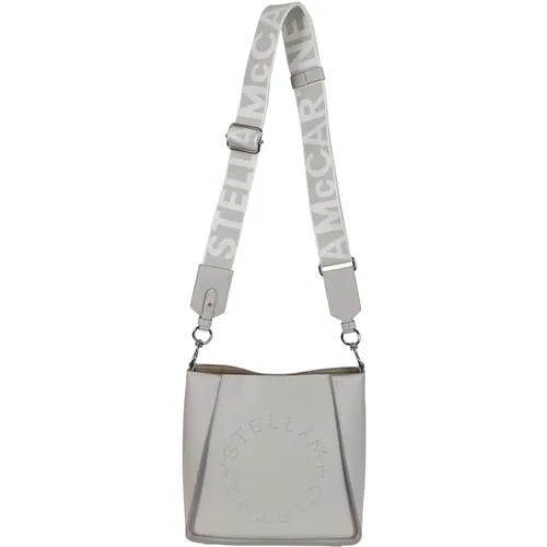 Mini Crossbody Bag Embossed Grainy Mat W/Studded Logo , female, Sizes: ONE SIZE - Stella Mccartney - Modalova