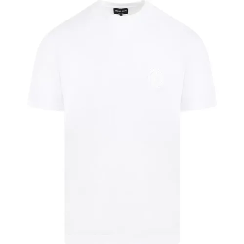 Cotton T-Shirt , male, Sizes: L - Giorgio Armani - Modalova