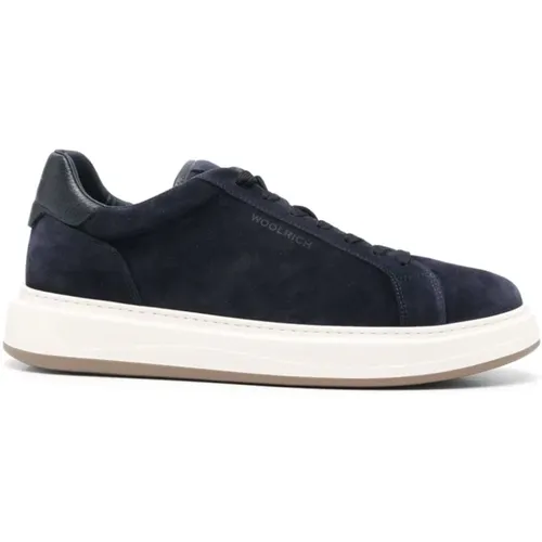 Sneakers with Leather Details , male, Sizes: 9 UK, 7 1/2 UK, 10 UK, 8 1/2 UK, 10 1/2 UK, 8 UK - Woolrich - Modalova