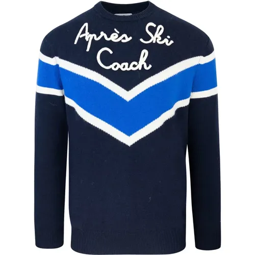 Blue, light blue and white sweater , male, Sizes: M, XL, L, S - MC2 Saint Barth - Modalova