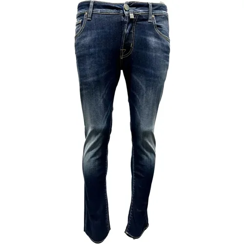 Turquoise Label Slim Dark Wash Jeans , male, Sizes: W37, W36, W31, W33, W34, W35, W32, W30 - Jacob Cohën - Modalova