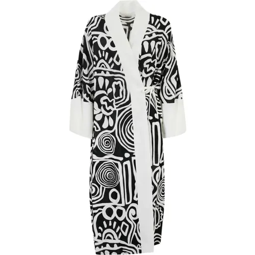Geometrisches Kimono-Stil Kleid , Damen, Größe: S - Liviana Conti - Modalova