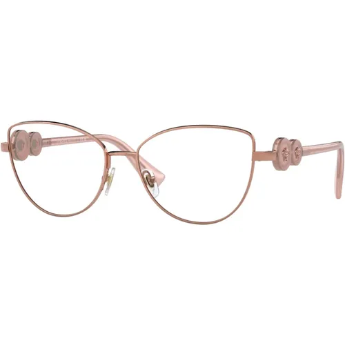Rose Gold Eyewear Frames , unisex, Sizes: 55 MM - Versace - Modalova