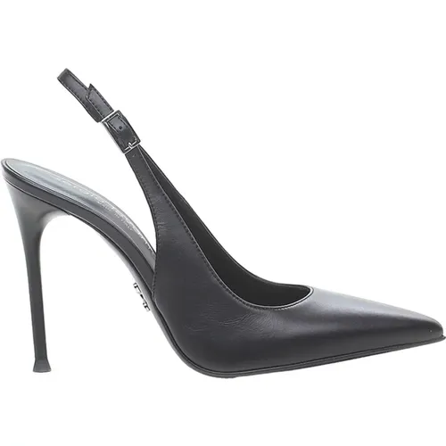 Elegant Leather Heeled Sandal , female, Sizes: 4 UK, 7 UK, 5 UK, 3 UK - Sergio Levantesi - Modalova