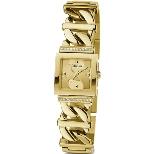 Gold Runaway Stainless Steel Watch , female, Sizes: ONE SIZE - Guess - Modalova