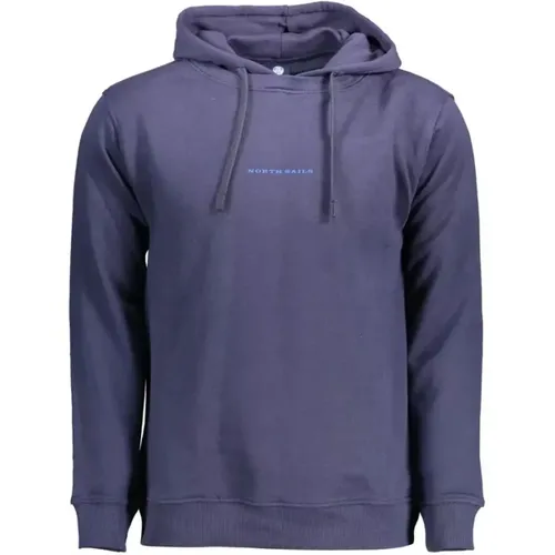 Blauer Baumwoll-Hoodie mit Druck , Herren, Größe: 2XL - North Sails - Modalova