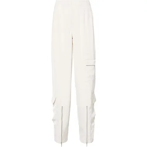 Satin Cargo Pants with Dart Detailing , female, Sizes: M, XS, S - Calvin Klein - Modalova